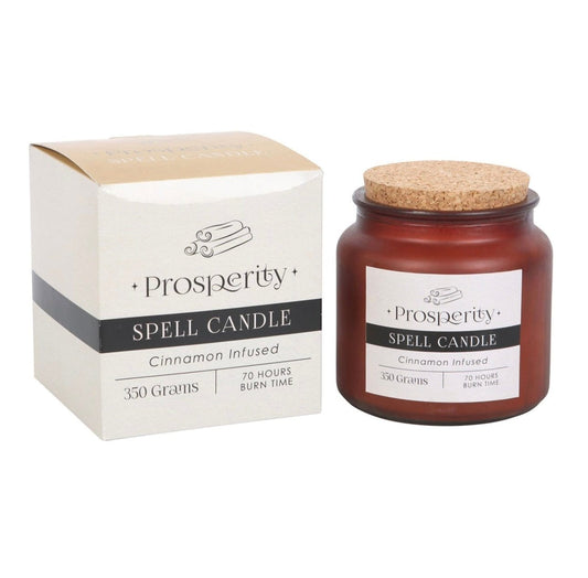 Cinnamon Infused Prosperity Spell Candle Cinnamon Infused Prosperity Spell Candle