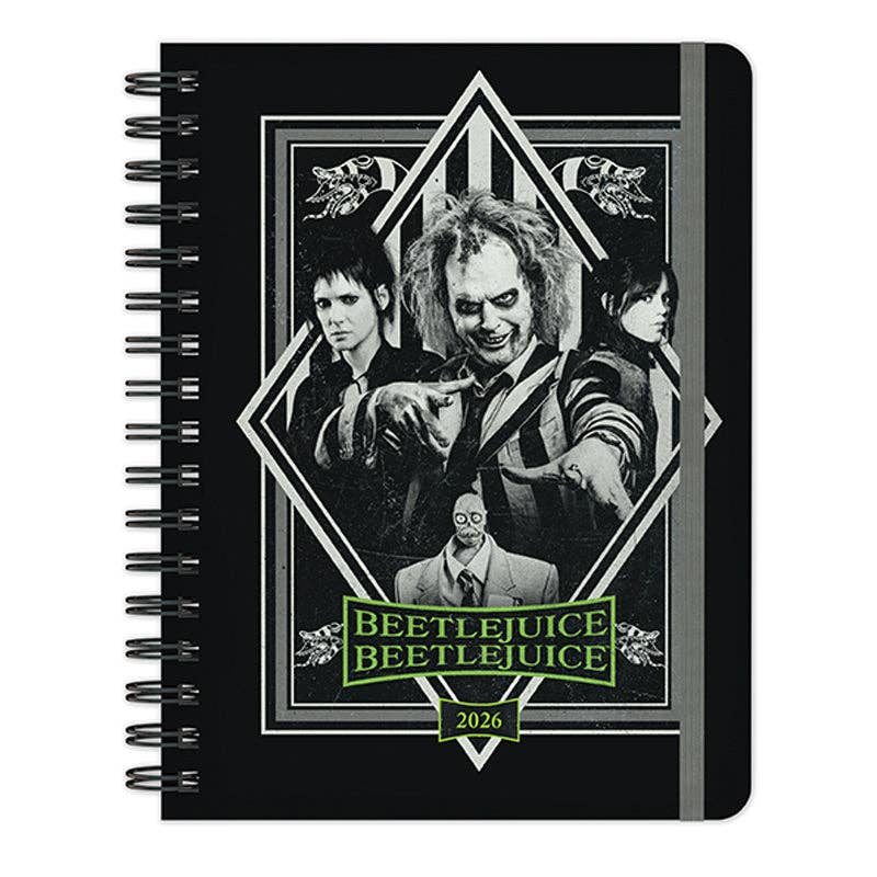 2026 Beetlejuice 13-Month Weekly Planner – Sticker & Storage Pocket Included