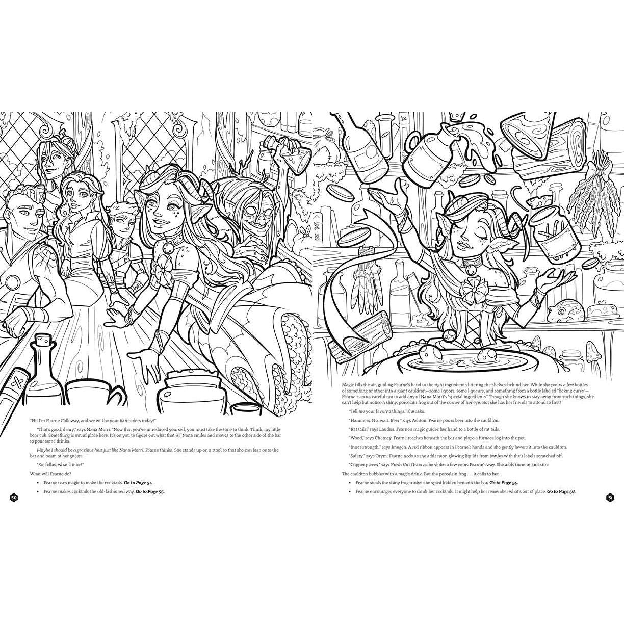 Critical Role Fearne Calloway’s Fey Fantasy – Choose Your Own Adventure Coloring Book
