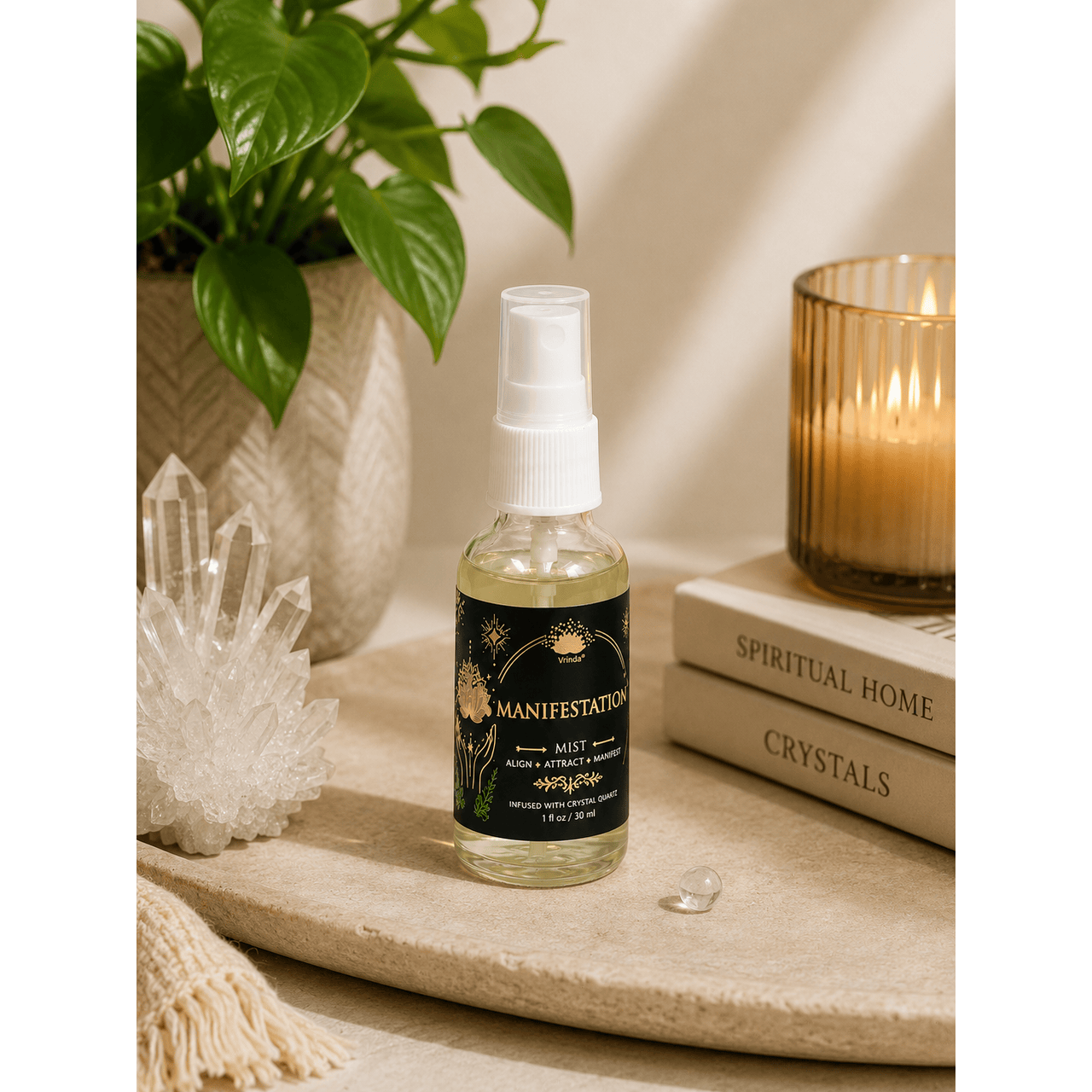 Manifestation Mist with Clear Quartz Crystal – 30 ml