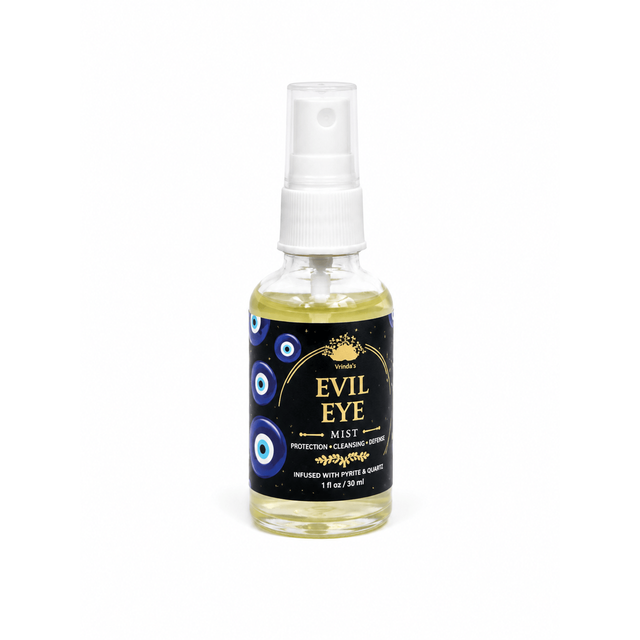 Evil Eye Protection Mist with Pyrite & Quartz – 30 ml