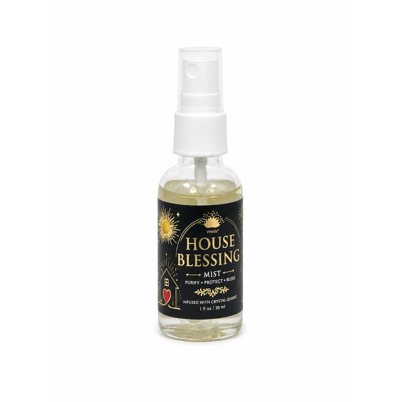 House Blessing Mist with Clear Quartz Crystal – 30 ml