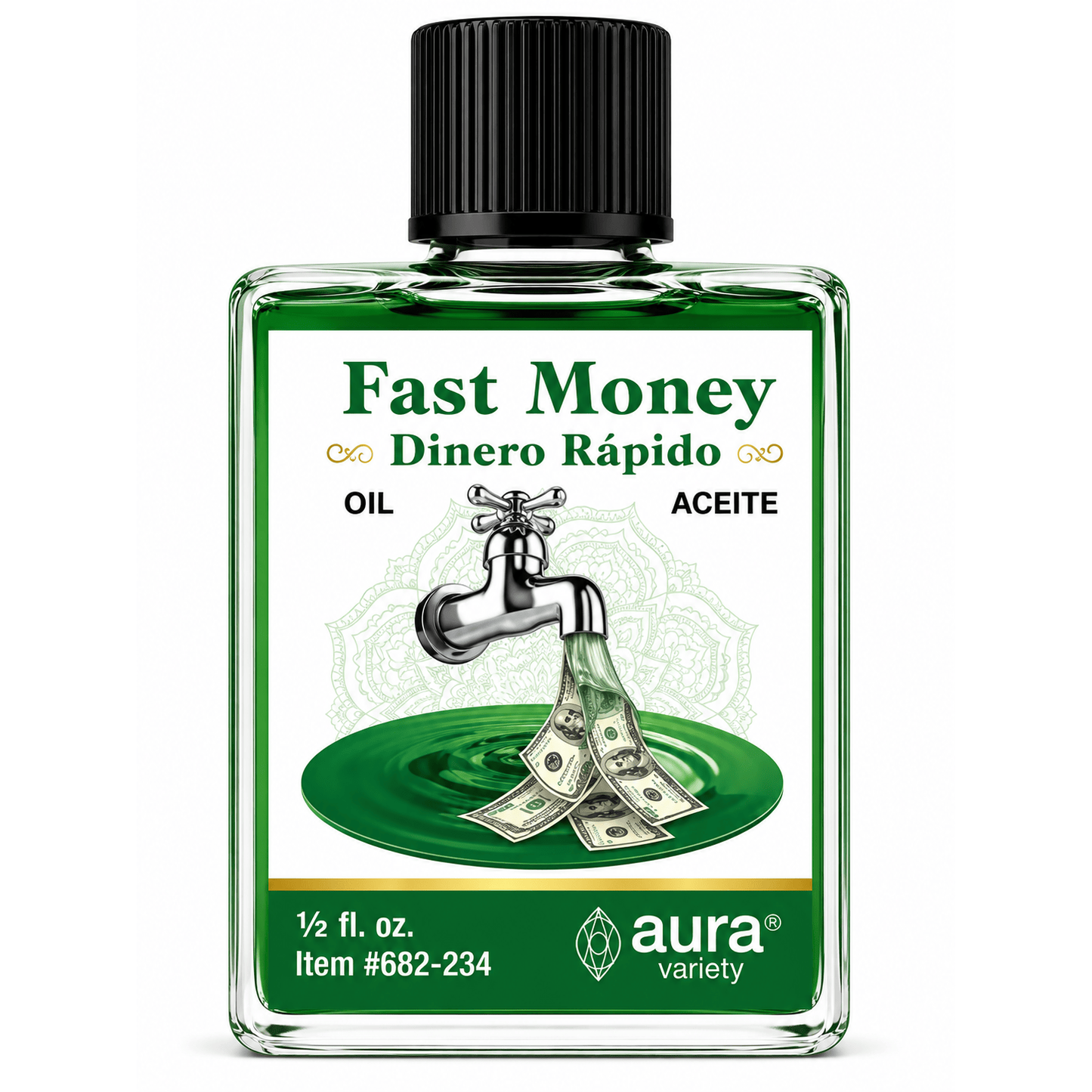 Fast Money Ritual Oil | Spiritual Oil for Prosperity & Abundance (4 Dram / ½ fl oz)