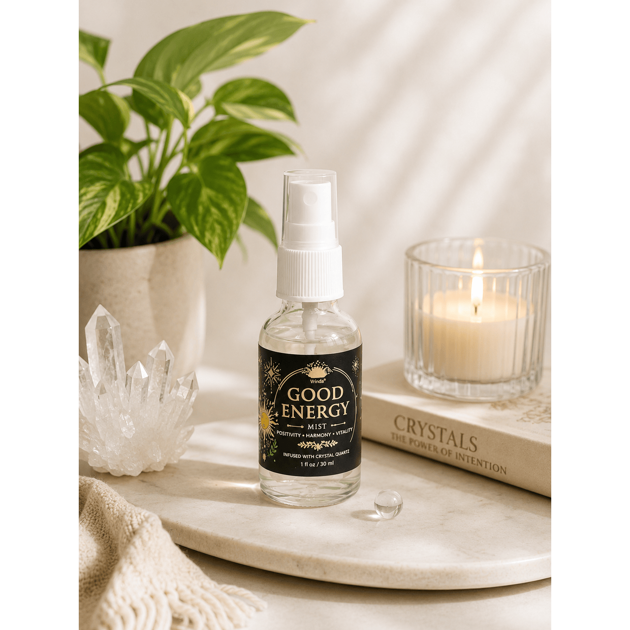 Good Energy Mist with Clear Quartz Crystal – 30 ml