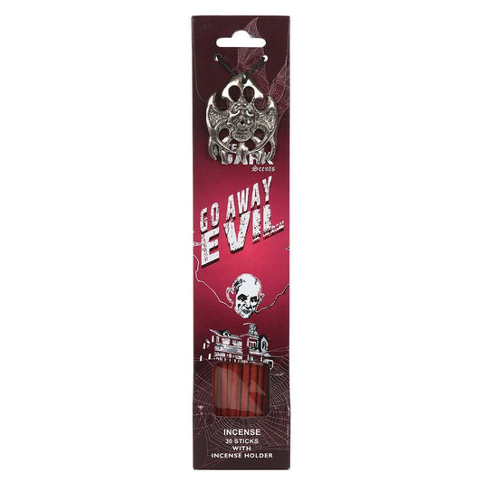 "Go Away Evil" Ritual Incense Sticks & Holder "Go Away Evil" Ritual Incense Sticks & Holder