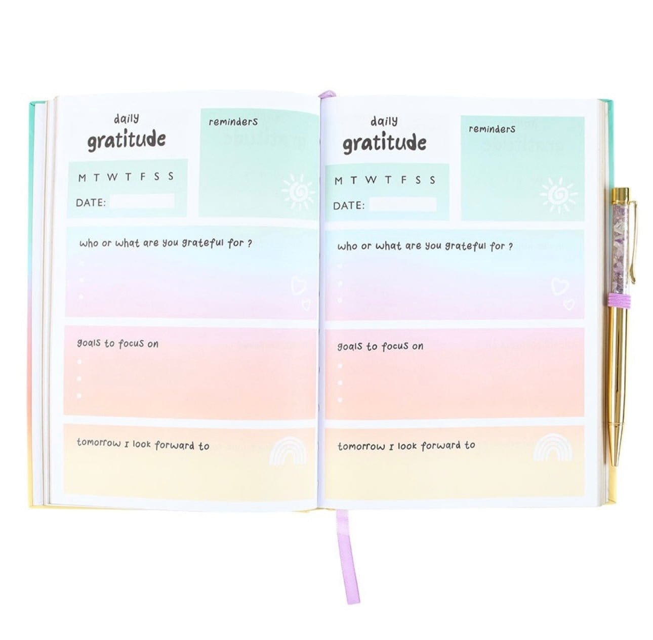 Gratitude Journal with Amethyst Pen Gratitude Journal with Amethyst Pen