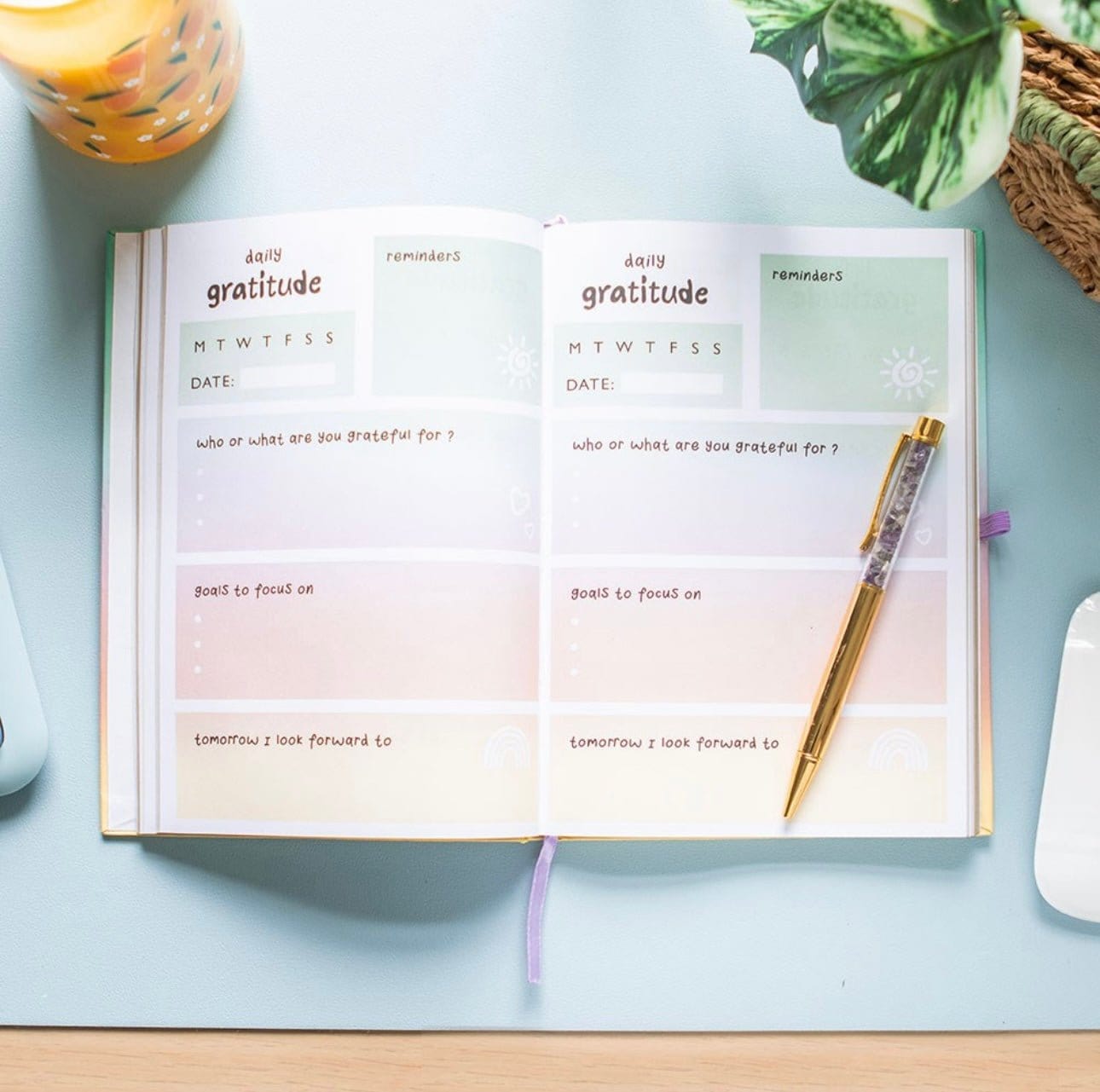 Gratitude Journal with Amethyst Pen Gratitude Journal with Amethyst Pen