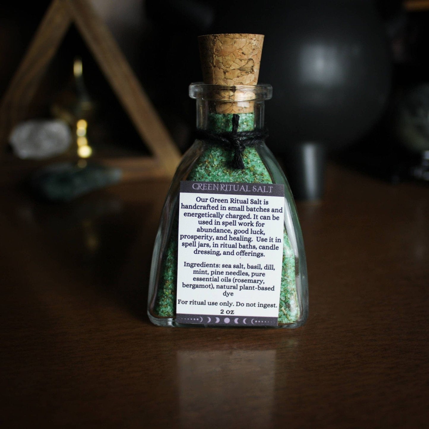 Green Ritual Salt, Witches Green Salt, Abundance Salt Green Ritual Salt, Witches Green Salt, Abundance Salt