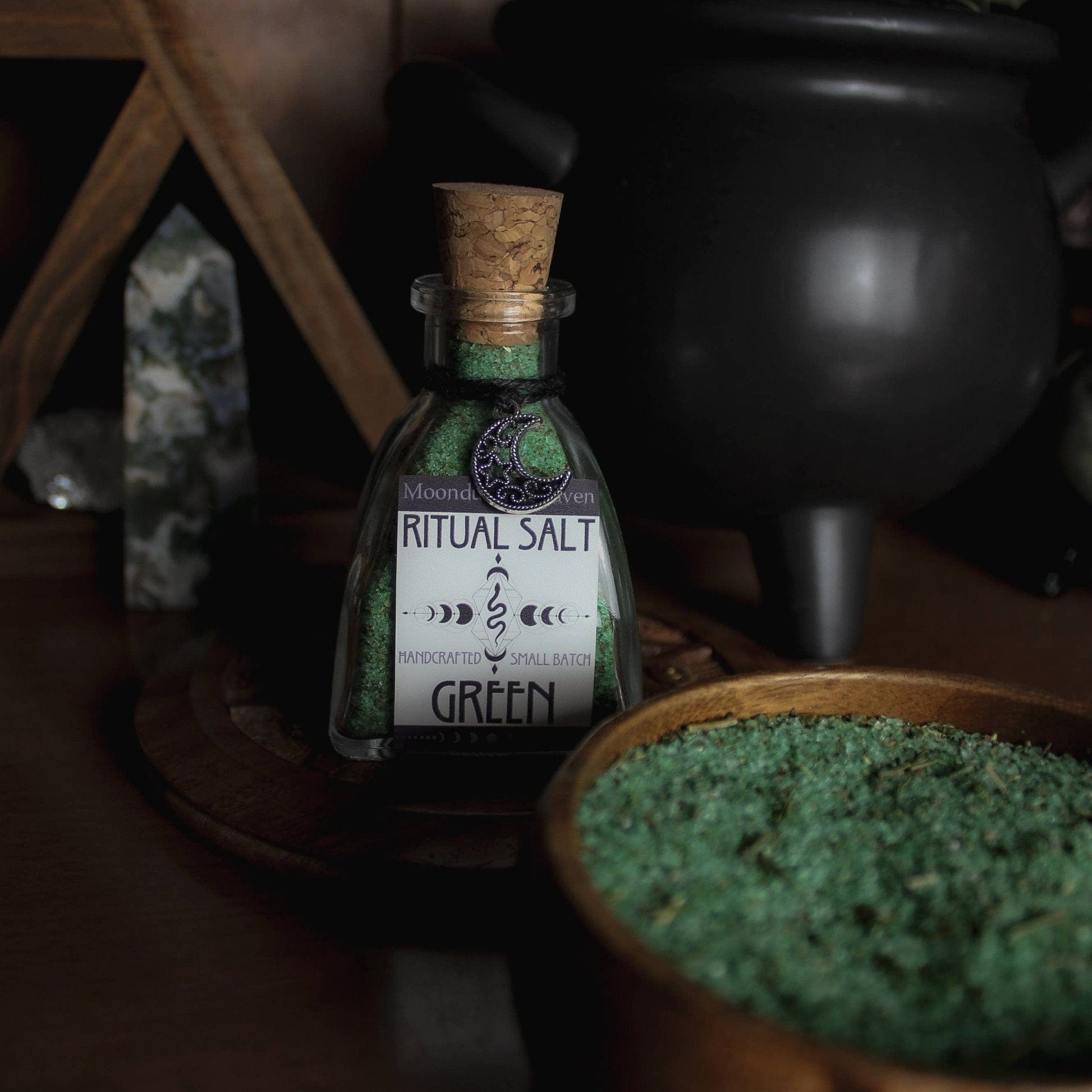 Green Ritual Salt, Witches Green Salt, Abundance Salt Green Ritual Salt, Witches Green Salt, Abundance Salt