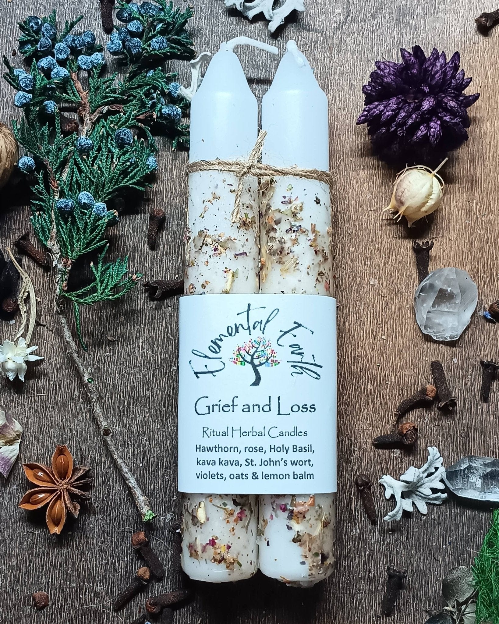 Grief and Loss Herbal Intention Candles Grief and Loss Herbal Intention Candles