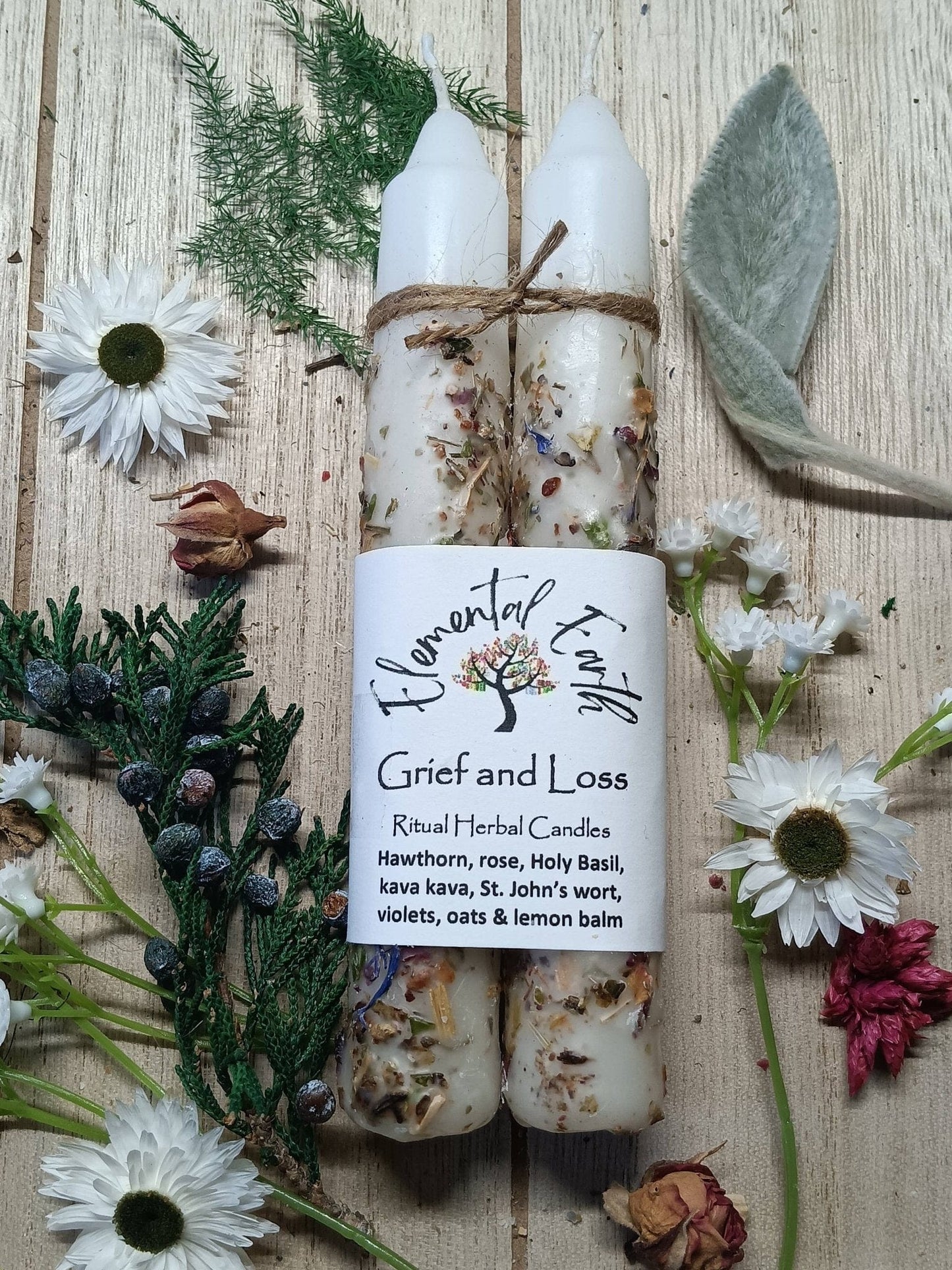 Grief and Loss Herbal Intention Candles Grief and Loss Herbal Intention Candles