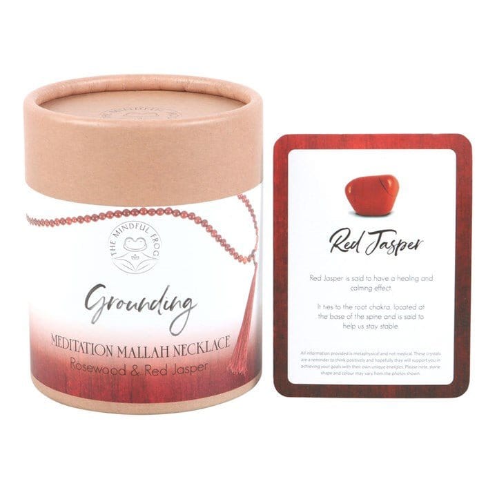 Grounding Rosewood & Red Jasper Mallah Necklace Grounding Rosewood & Red Jasper Mallah Necklace