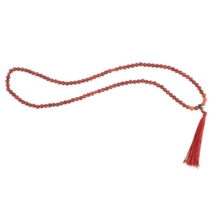 Grounding Rosewood & Red Jasper Mallah Necklace Grounding Rosewood & Red Jasper Mallah Necklace