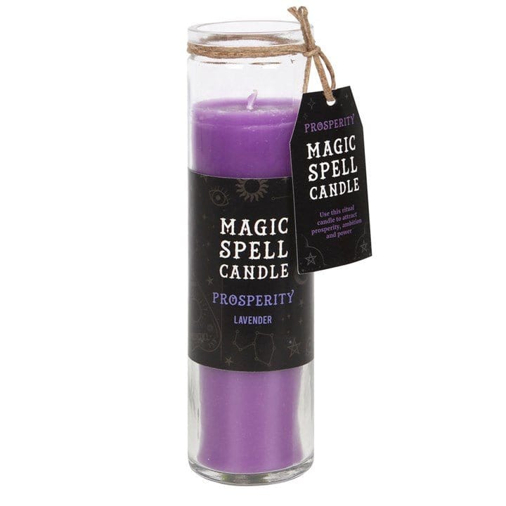 Lavender Prosperity Spell Tube Candle - Authentic Occult and Witchcraft Supply Image