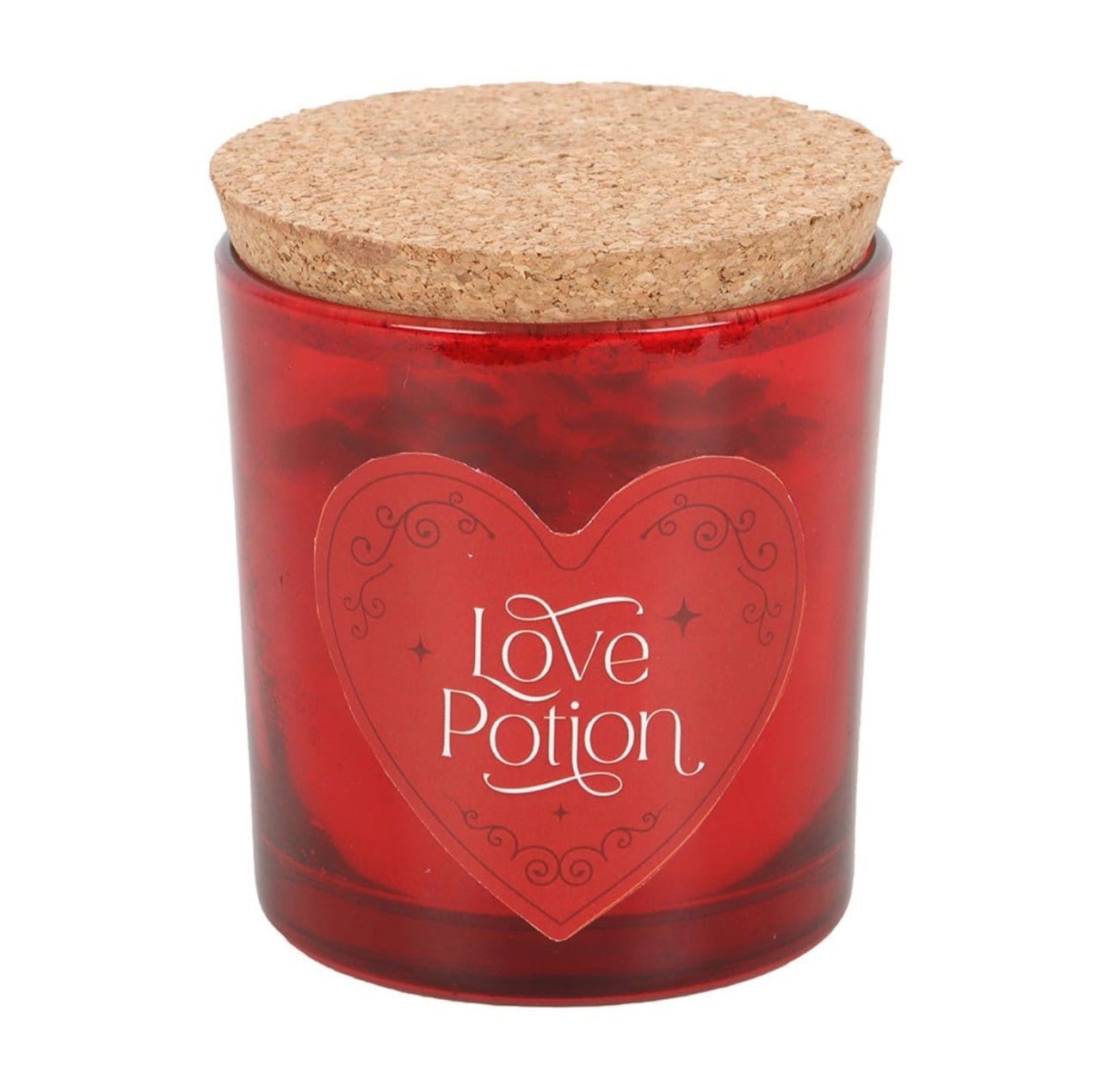 Love Potion Raspberry Crystal Chip Candle - Authentic Occult and Witchcraft Supply Image