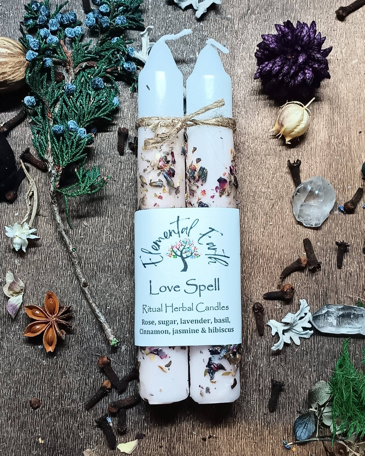Love Spell Herbal Intention Candles Love Spell Herbal Intention Candles