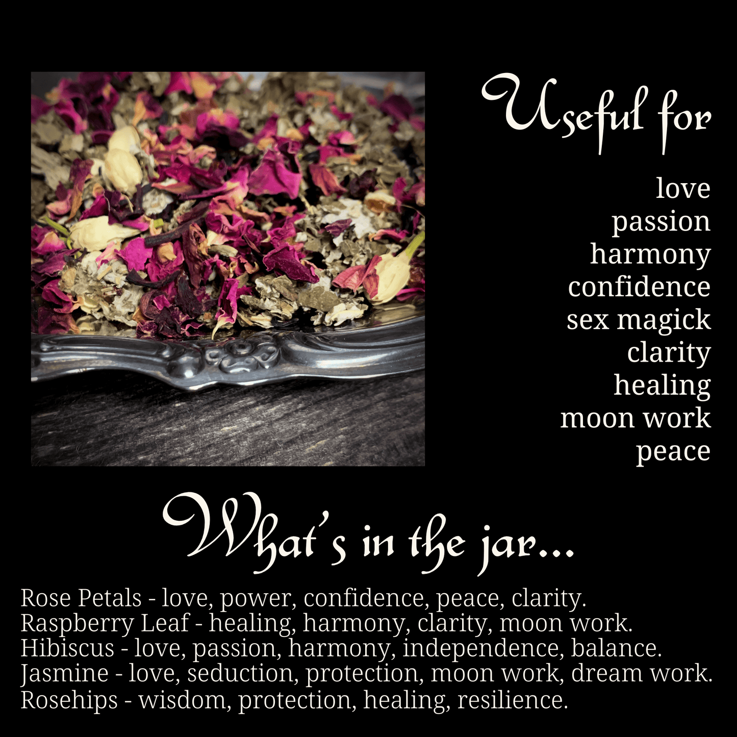 Love Spellwork Herb Blend • Ritual Herbs for manifestation Love Spellwork Herb Blend • Ritual Herbs for manifestation