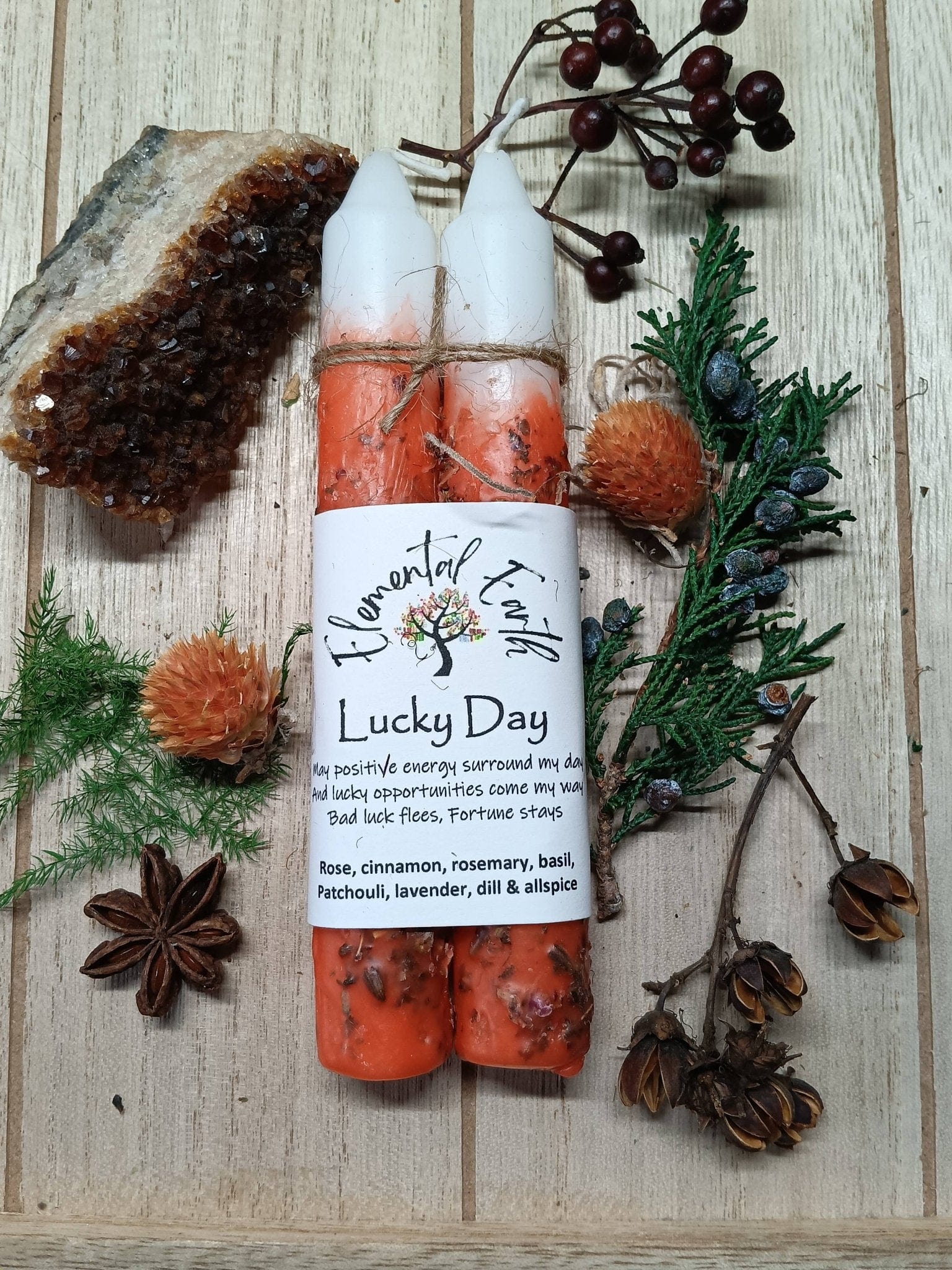 Lucky Day Herbal Intention Candles - Authentic Occult and Witchcraft Supply Image