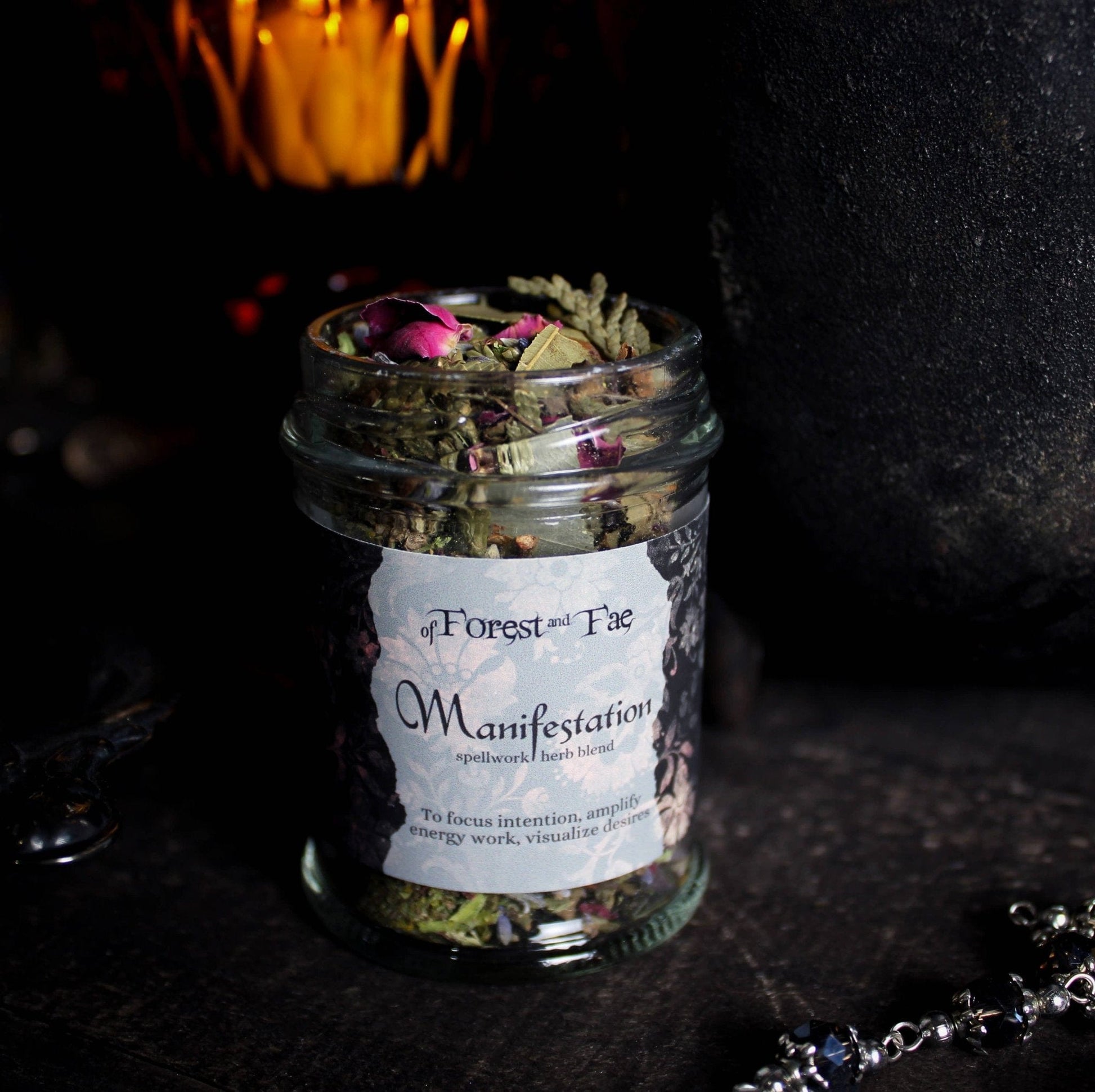 Organic Manifestation Spellwork Herb Blend for Ritual Witchcraft - Authentic Occult and Witchcraft Supply Image