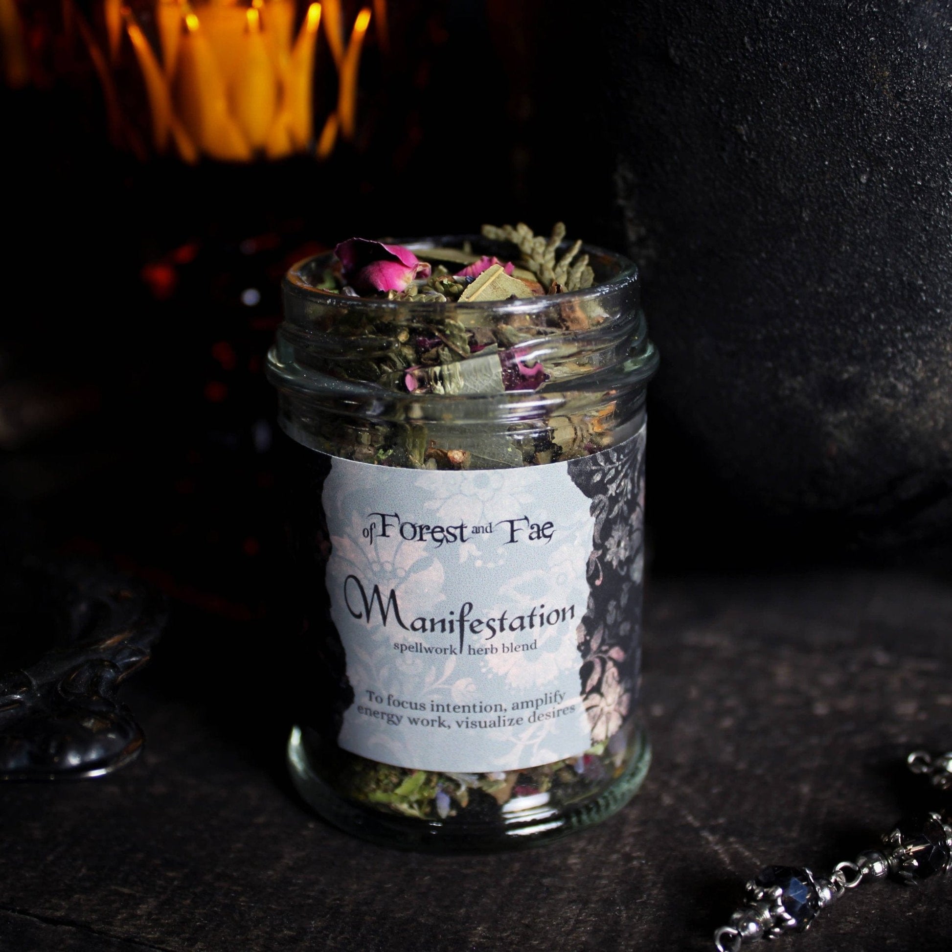 Organic Manifestation Spellwork Herb Blend for Ritual Witchcraft - Authentic Occult and Witchcraft Supply Image