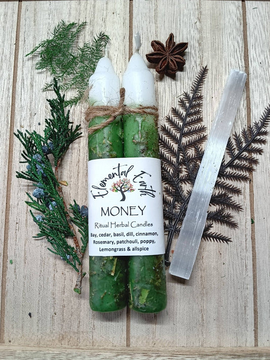 Money Herbal Intention Candles Money Herbal Intention Candles