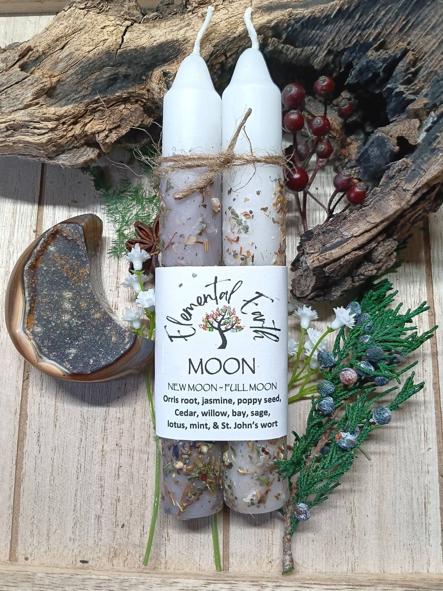 Moon Herbal Intention Candles Moon Herbal Intention Candles