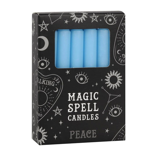 Pack of 12 Light Blue "Peace" Spell Candles Pack of 12 Light Blue "Peace" Spell Candles