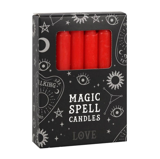 Pack of 12 Red "Love" Spell Candles Pack of 12 Red "Love" Spell Candles