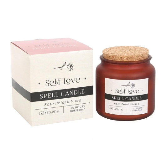Rose Petal Infused Self Love Spell Candle Rose Petal Infused Self Love Spell Candle