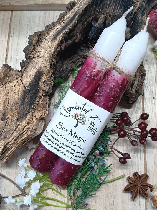 Sex Magic 6 inch Herbal Intention Candles Sex Magic 6 inch Herbal Intention Candles