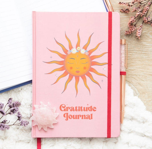 The Sun Gratitude Journal with Rose Quartz Pen The Sun Gratitude Journal with Rose Quartz Pen