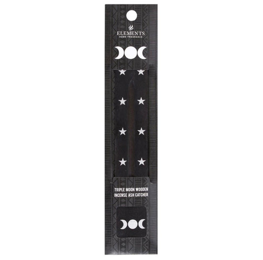 Triple Moon Wooden Incense Ash Catcher Triple Moon Wooden Incense Ash Catcher