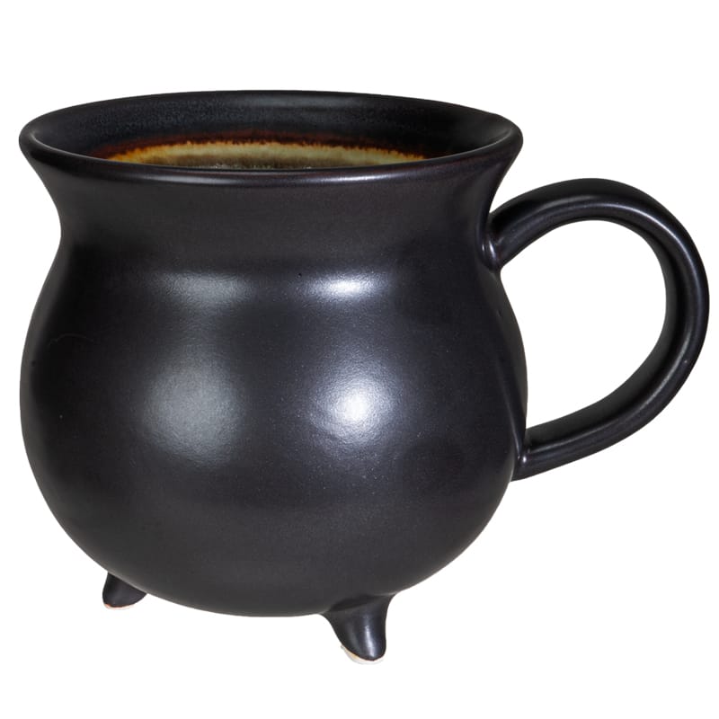 Witch's Brew Cauldron Mug – 32 oz Black Witch Coffee Cup